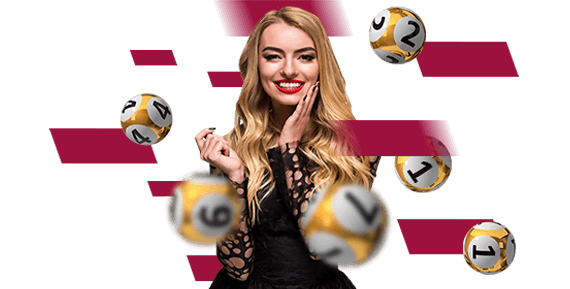 Lady surrounded by lottery balls. Introducing Betgames